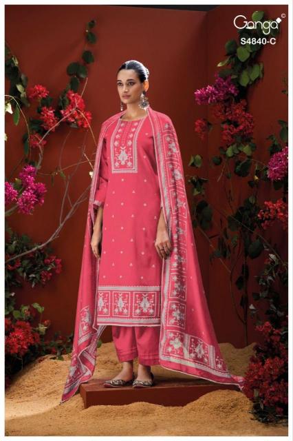 Ganga pranvya 4840 dress materials wholesale dealers in hyderabad